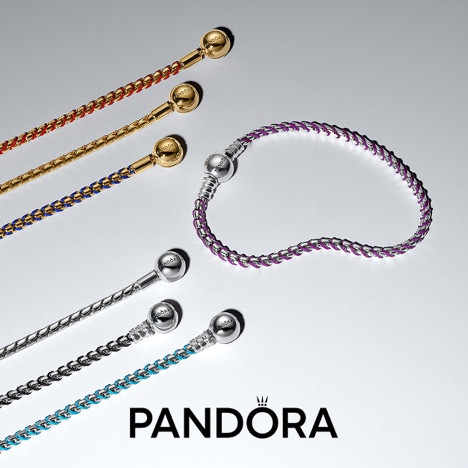Pandora színes, fonott hatású karkötő