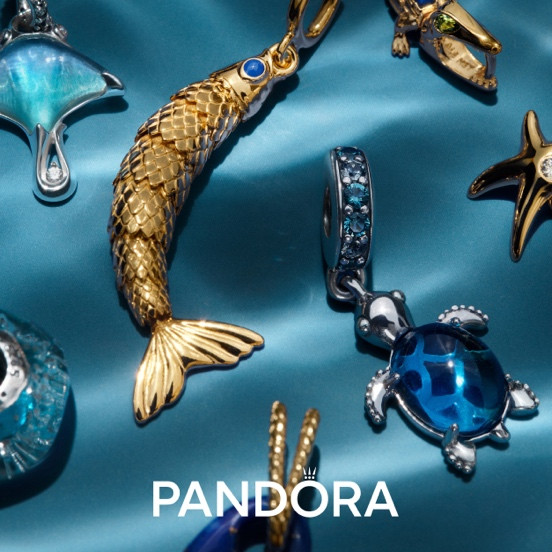 Pandora mozgó pikkelyes hal függő charm