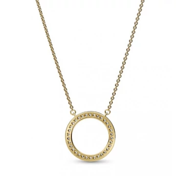 Pandora  - Signature Pavé és szívek karika medálos nyaklánc - 362735C01
