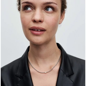 Pandora  - Kezelt édesvízi tenyésztett gyöngy és fémgyöngyök collier nyaklánc - 393176C01