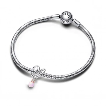 Pandora  - Kéttónusú körülölelő szív charm - 783242C01