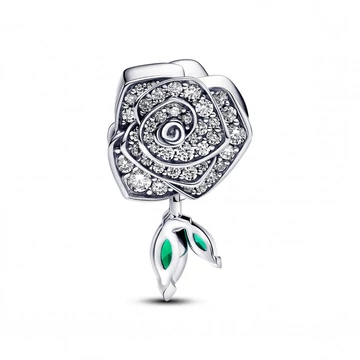 Pandora  - Szikrázó virágzó rózsa charm - 793201C01