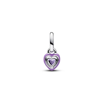 Pandora  - ME bíbor csakra szív mini függő charm - 793042C04