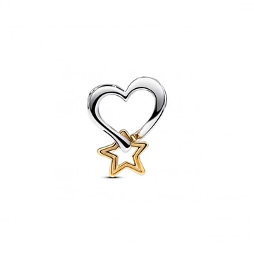 Pandora  - Szerencse csillag és szív charm - 763513C00