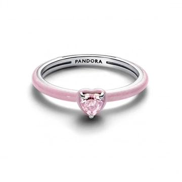 Pandora  - Rózsaszín csakra szív gyűrű - 193088C02