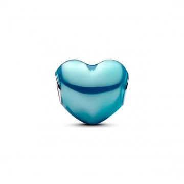Pandora  - Metál hatású türkíz szív charm - 793337C06