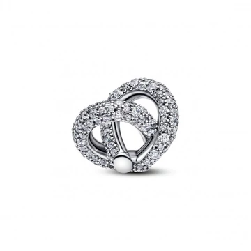 Pandora  - Pavé végtelen csomó szív charm - 793771C01