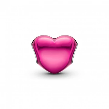 Pandora  - Fémes rózsaszín szív charm - 793337C03