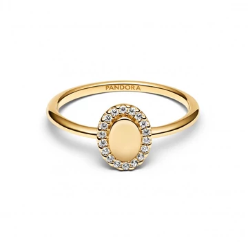 Pandora  - Gravírozható ovális glória gyűrű - 163800C01-58
