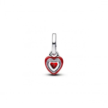 Pandora  - Vörös csakra szív mini függő charm - 793042C05