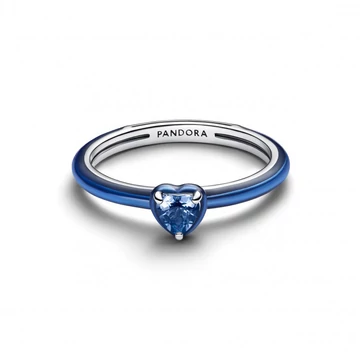 Pandora  - Kék csakra szív gyűrű - 193088C03