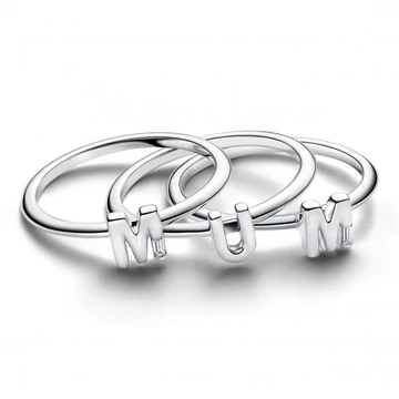 Pandora  - MUM betűk szétválasztható gyűrű - 194458C01