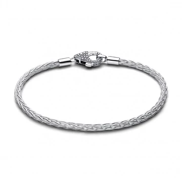 Pandora  - Pavé kapcsos rókafark láncos karkötő - 594462C01