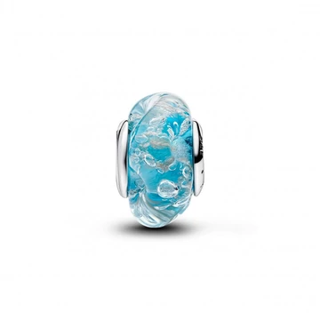 Pandora  - Türkiz muranói üveg és csillám charm - 794701C01