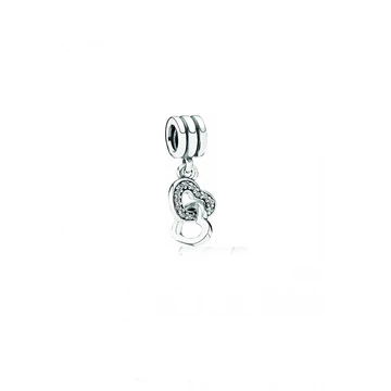 Pandora  - Egymásba kapcsolt szívek függő charm - 791242CZ