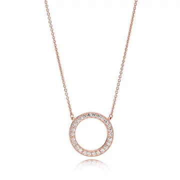 Pandora  - Szikrázó karika nyaklánc - 580515CZ