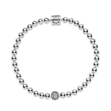 Pandora  - Gyöngy és pavé karkötő - 598342CZ