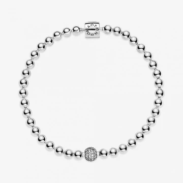 Pandora  - Gyöngy és pavé karkötő - 598342CZ