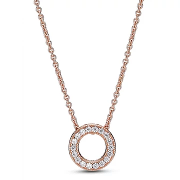 Pandora  - Pandora logó pavé karika collier nyaklánc - 387436C01