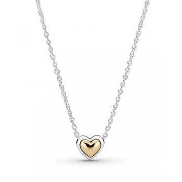 Pandora  - Kupolás arany szív collier nyaklánc - 399399C00