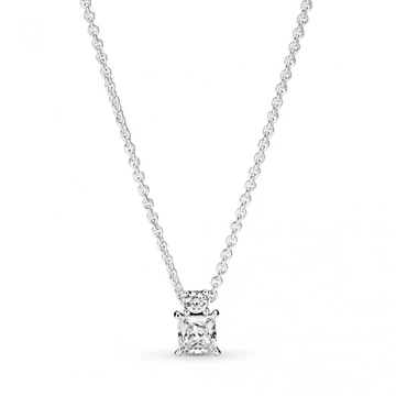 Pandora  - Szikrázó collier kerek és szögletes medálos nyaklánc - 390048C01