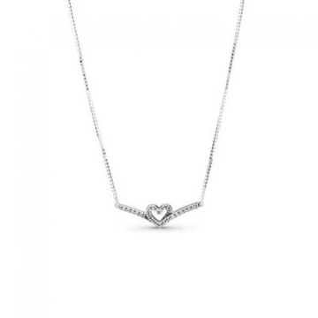 Pandora  - Csillogó kívánság és szív collier nyaklánc - 399273C01