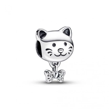 Pandora  - Pandora ékszer Nyakkendős cica ezüst charm - 792255C01