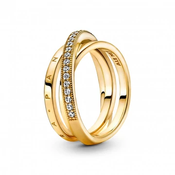 Pandora  - Összefonódó pavé karikagyűrű - 169057C01
