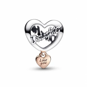 Pandora  - Szeretlek lányom szív charm - 782327C00