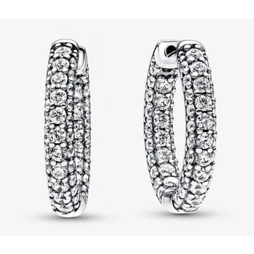 Pandora  - Timeless Pavé egysoros karika-fülbevaló - 292624C01