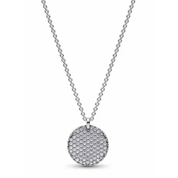 Pandora  - Timeless Pavé kerek medálos nyaklánc - 392632C01