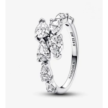 Pandora  - Szikrázó átlapolt gyűrű - 193004C01-54