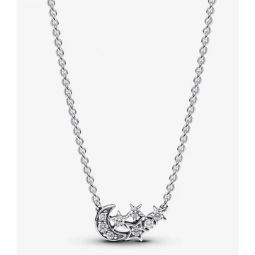 Pandora  - Szikrázó hold és csillag collier nyaklánc - 392991C01-45