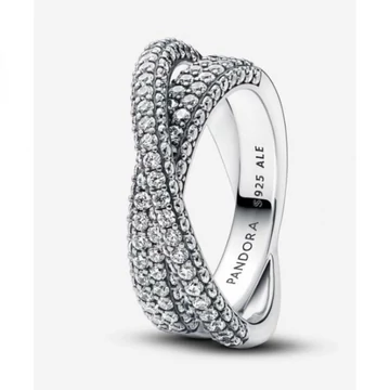 Pandora  - Pandora Timeless Összefonódó pavé karikagyűrű - 193022C01
