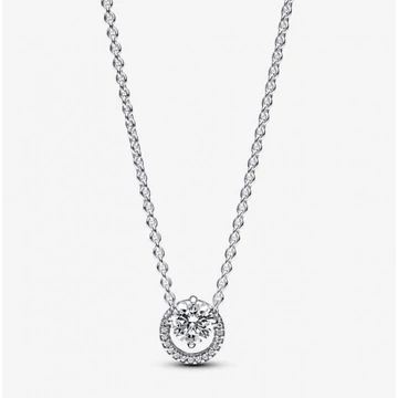 Pandora  - Szikrázó kerek glória medálos collier nyaklánc - 391174C01