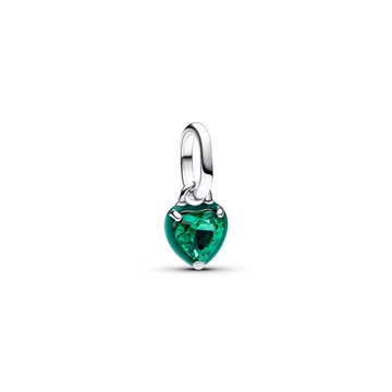 Pandora  - ME zöld csakra szív mini függő charm - 793042C03