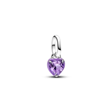 Pandora  - ME bíbor csakra szív mini függő charm - 793042C04