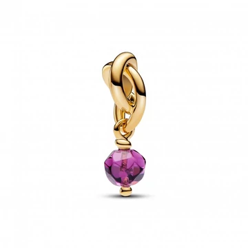 Pandora  - Fazettált lila örökkévalóság kör függő charm - 763462C02