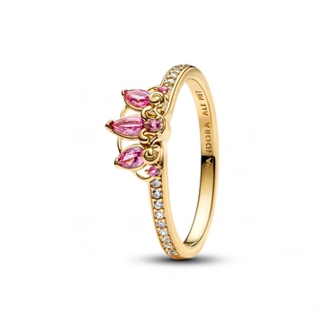 Pandora  - Disney Aranyhaj hercegnő tiara gyűrű - 163651C01