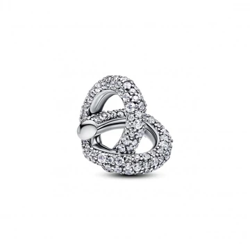 Pandora  - Pavé végtelen csomó szív charm - 793771C01