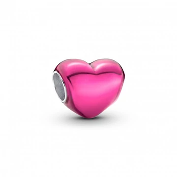 Pandora  - Fémes rózsaszín szív charm - 793337C03