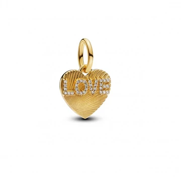 Pandora  - Gravírozható szerető szív függő charm - 763604C01