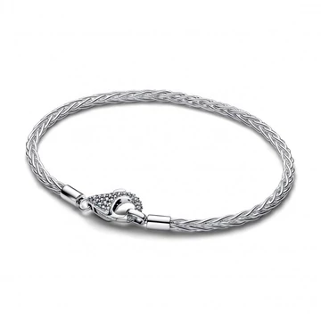 Pandora  - Pavé kapcsos rókafark láncos karkötő - 594462C01