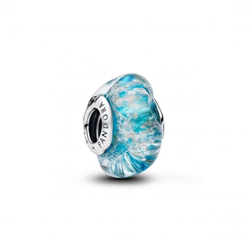 Pandora  - Türkiz muranói üveg és csillám charm - 794701C01