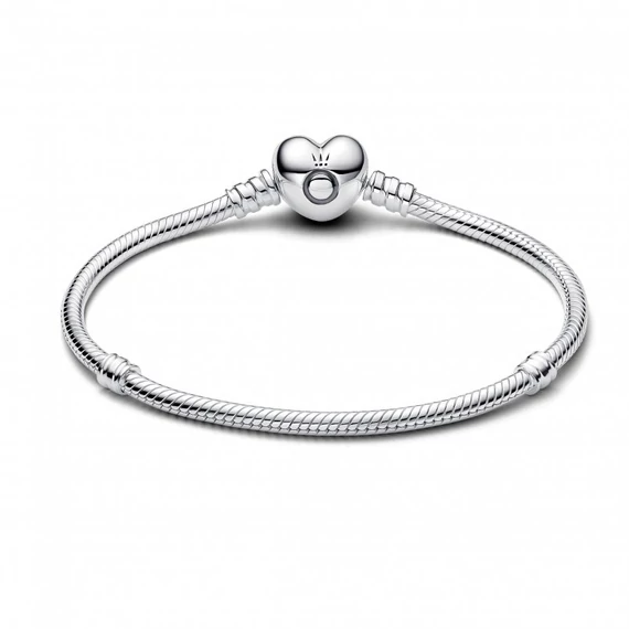 Pandora  - Moments ezüst karkötő szív alakú zárral - 590719-20