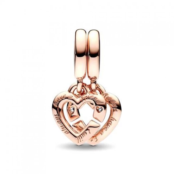 Pandora  - Testvéri összetartás kétrészes szív függő charm - 789538C01