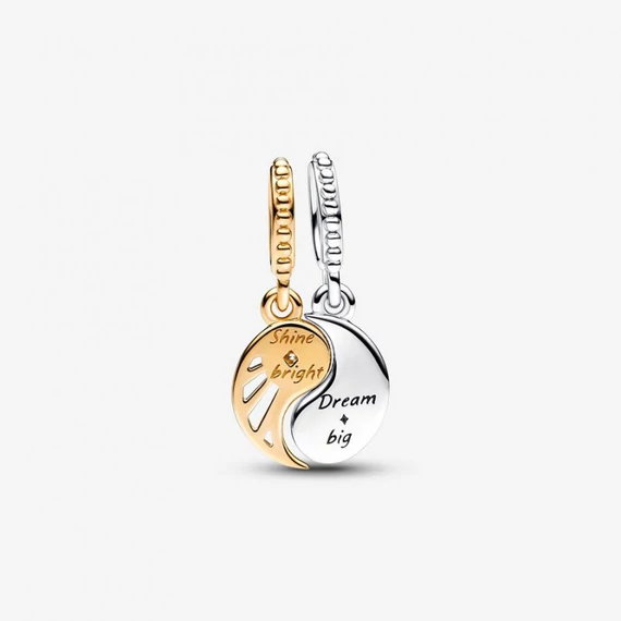 Pandora  - KÉTTÓNUSÚ NAP ÉS HOLD FÜGGŐ CHARM - 762678C01