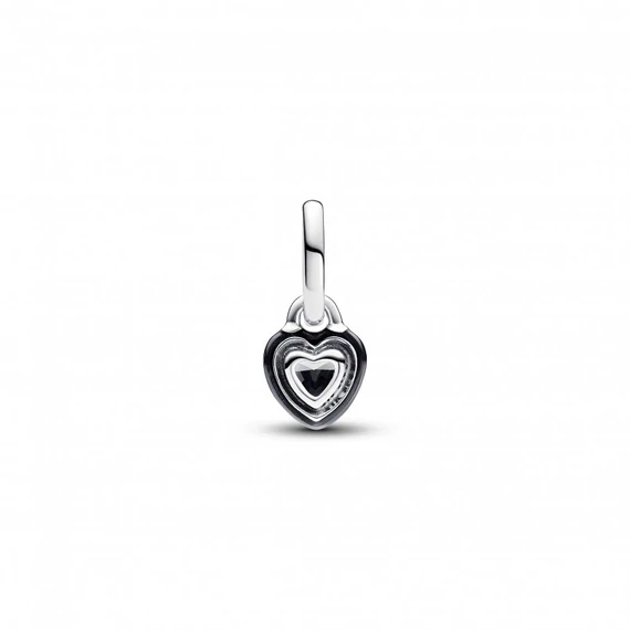 Pandora  - ME fekete csakra szív mini függő charm - 793042C01