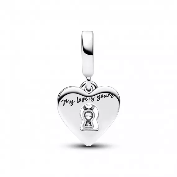 Pandora  - Piros szív és kulcslyuk dupla függő charm - 793119C01