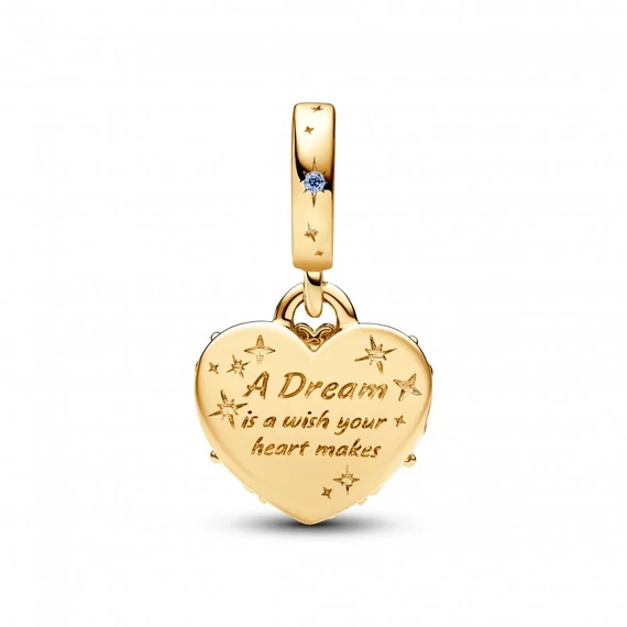 Pandora  - Disney Hamupipőke hintója és szív dupla függő charm - 763072C01
